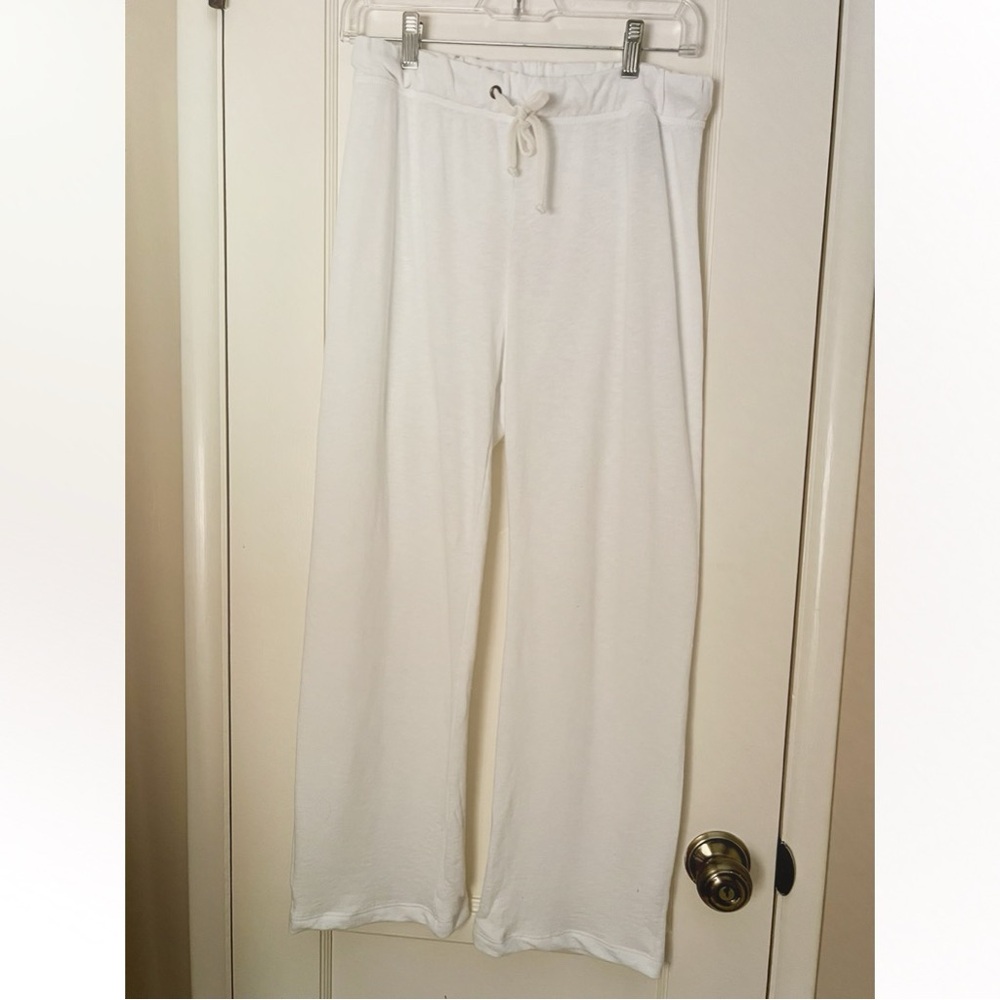 James Perse White Drawstring Lounge Pants